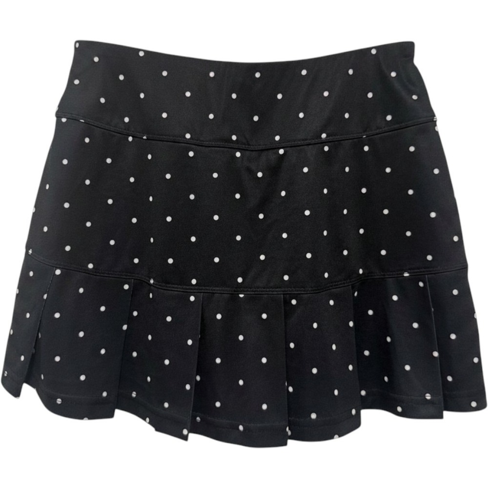 Pleated Skirt Womens Sz S Active Black White Polka Dot by Bollé Tech Tennis Golf